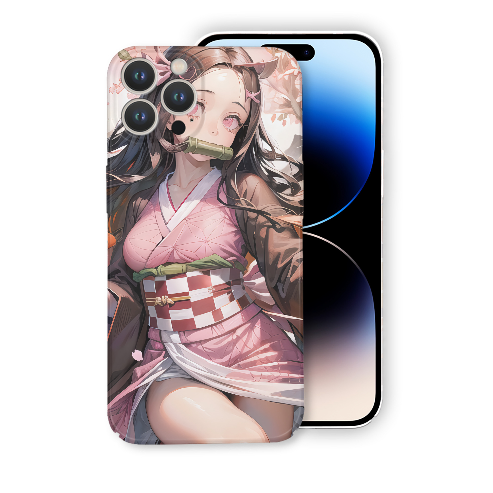 （画像用） 鬼滅の刃（きめつのやいば）竈門 禰󠄀豆子／かまど ねずこ Kamado Nezuko 【iPhone 14シリーズ対応】ハードケース
